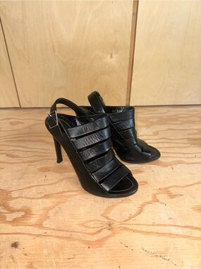 BALENCIAGA Women’s Black Strappy High Heel Sandals